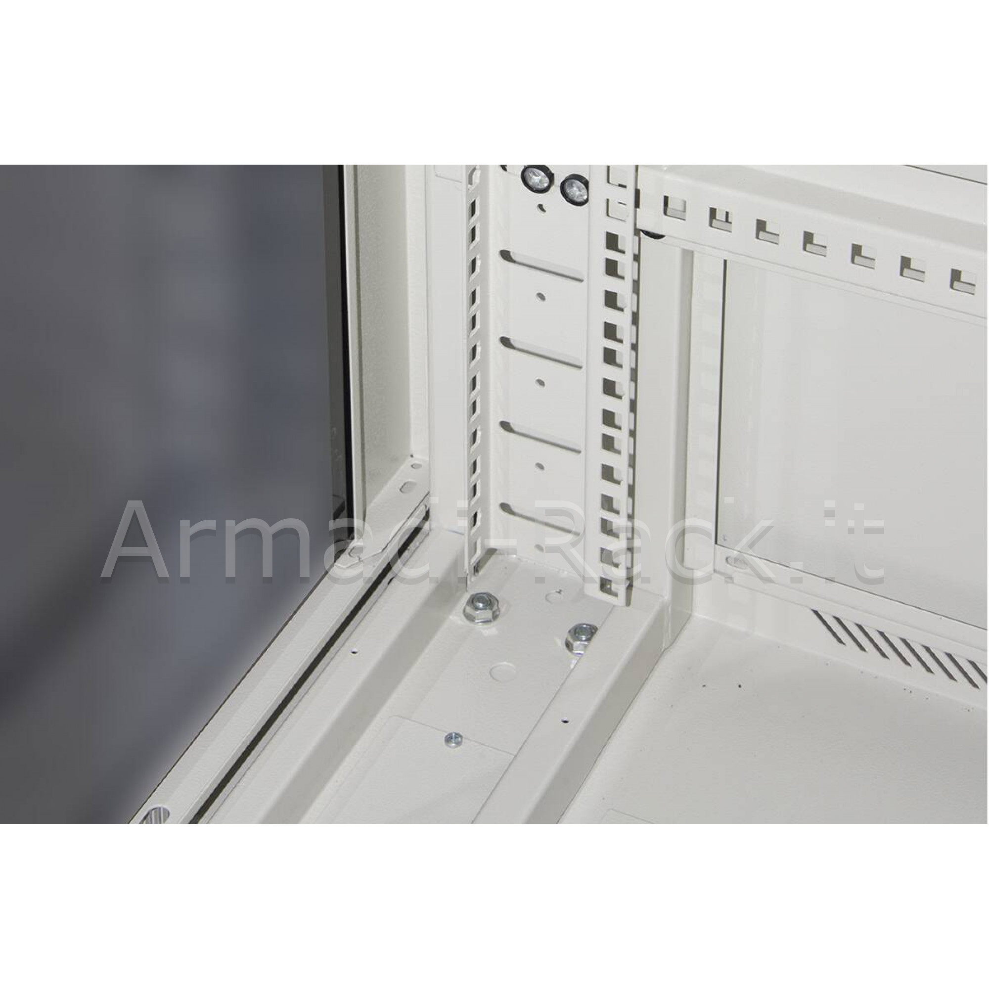 Armadio rack 19" 42u (a)2055, (l)600, (p)1000 colore grigio porta...