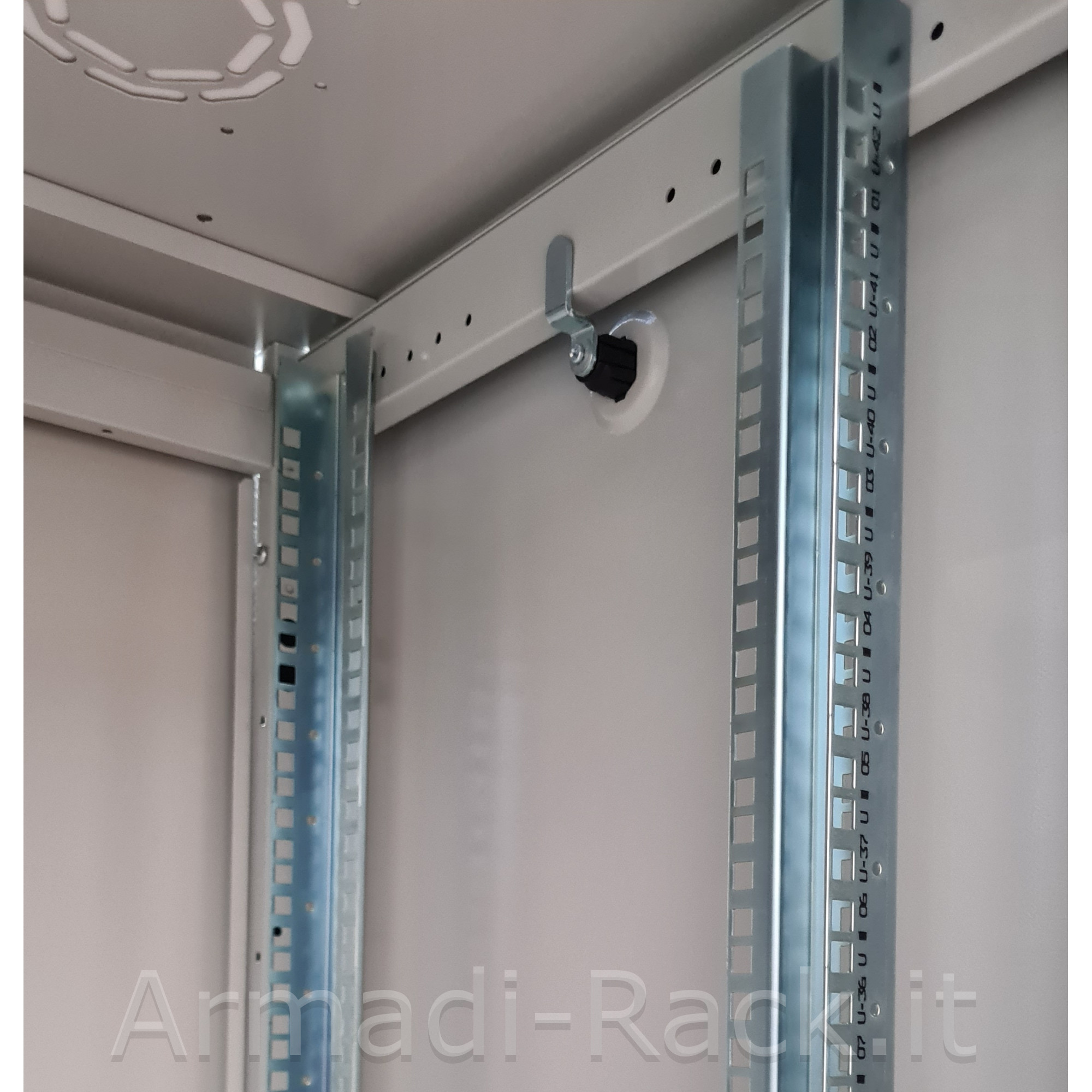 Armadio rack per reti 19" 42u (a)2000, (l)600, (p)600 colore grigio...