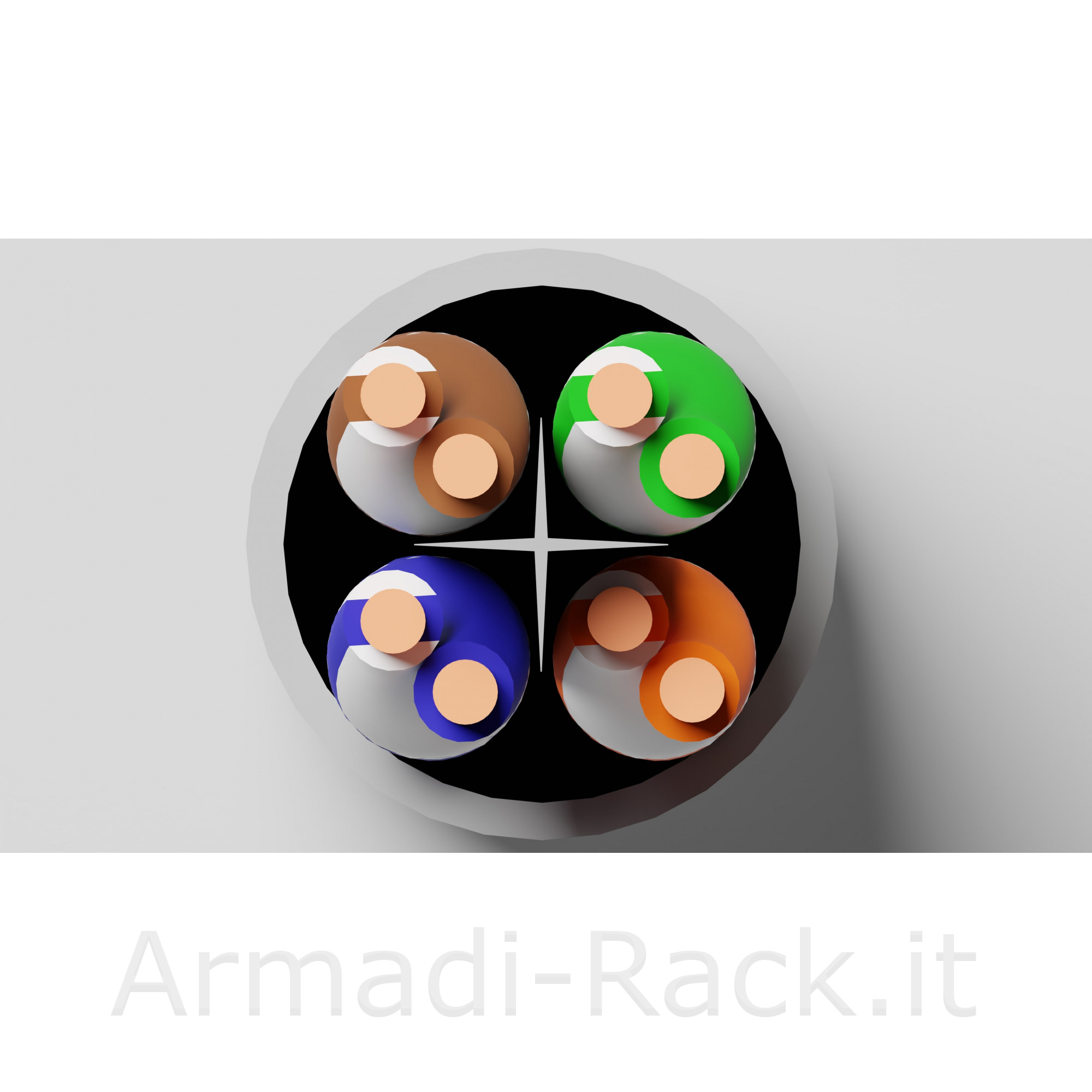 Cavo solido utp per reti categoria 5e awg24 materiale cca matassa mt...