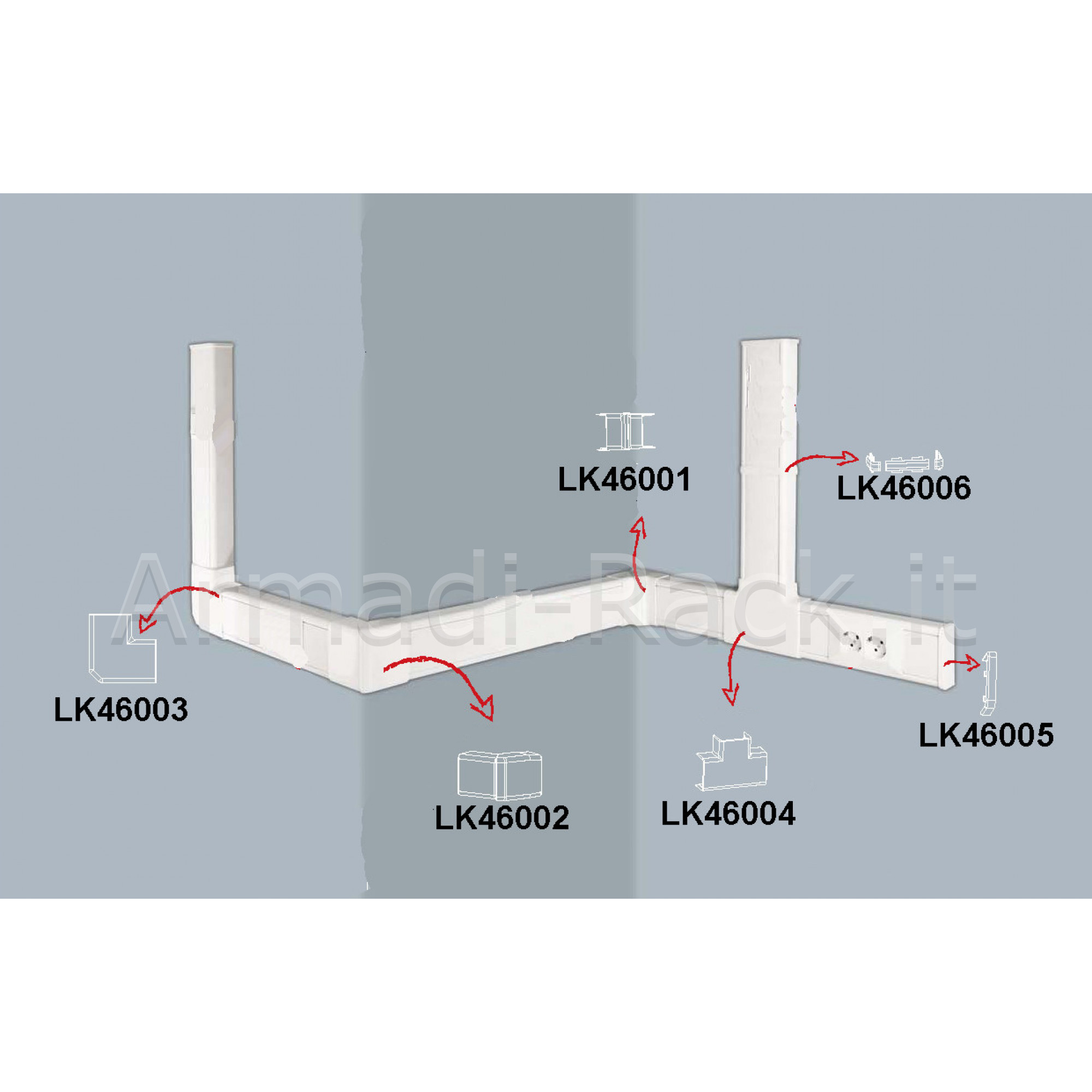 Angolo esterno regolabile per canalina lk46118 mm. 46x18 (5)