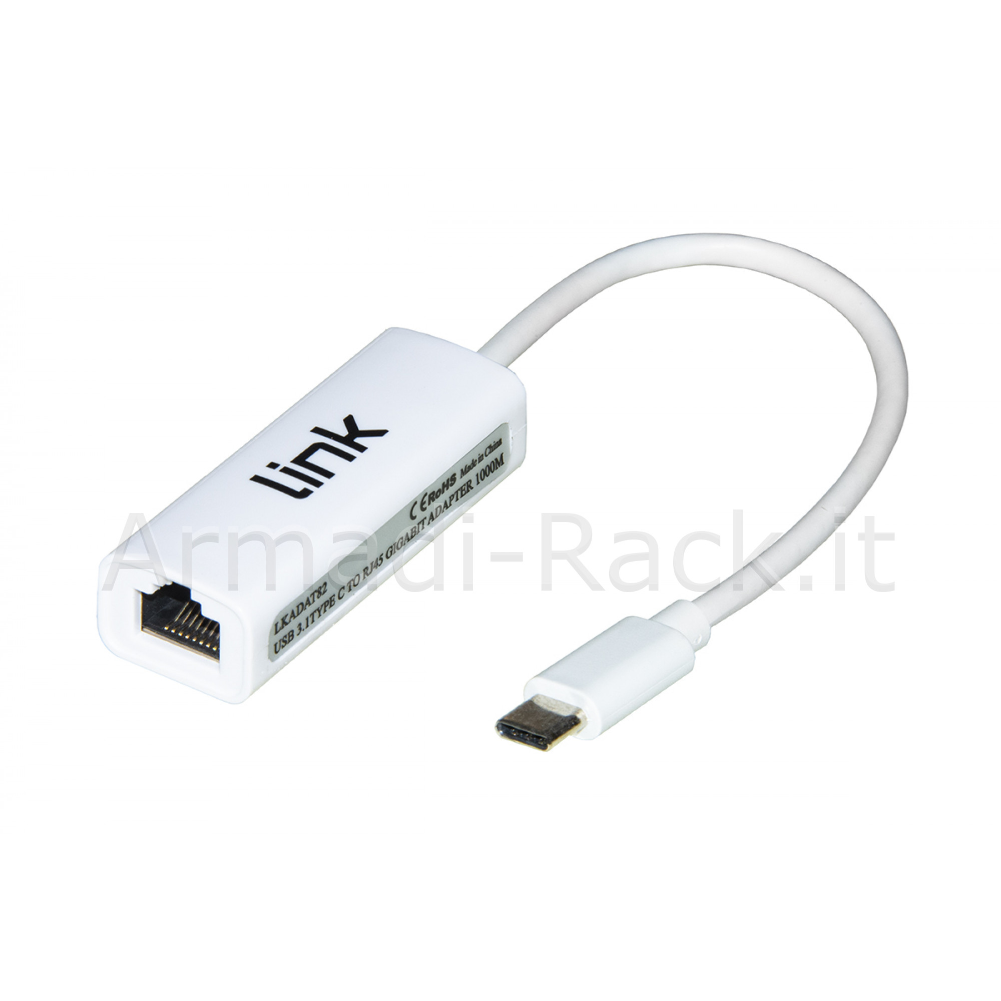 Adattatore USB Tipo C Maschio - Connettore Rj45 Femmina per Reti...