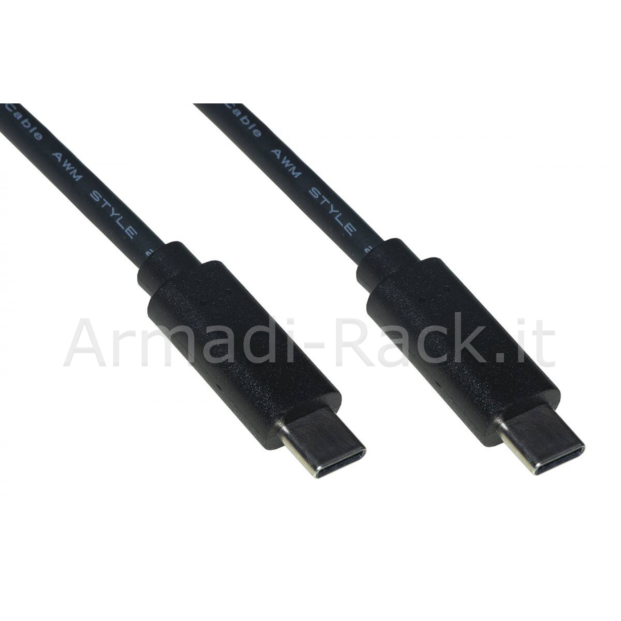 Cavo usb-c 3.2 gen 2x2 video 4k maschio/maschio 10 gbps 60w (20v/3a)...