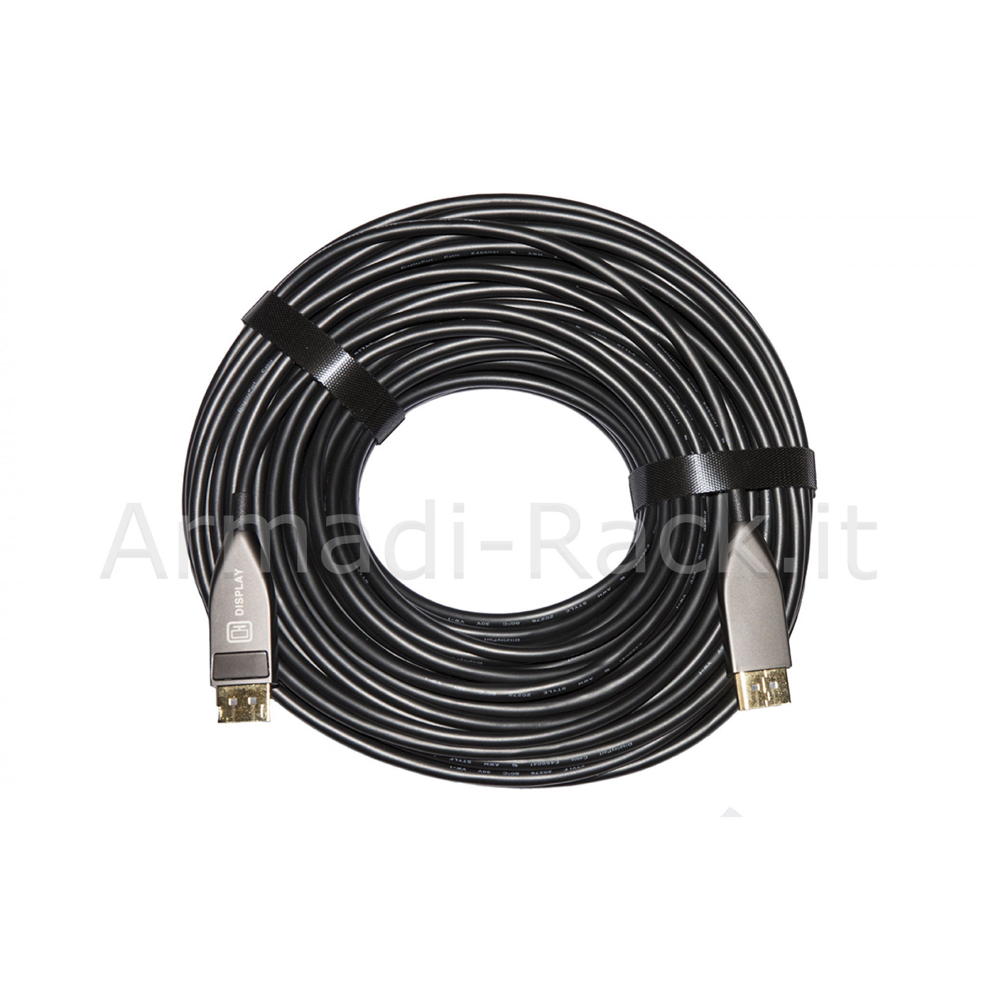 Cavo video aoc fibra ottica collegamento displayport 1.2 4k60hz ultra hd mt 80