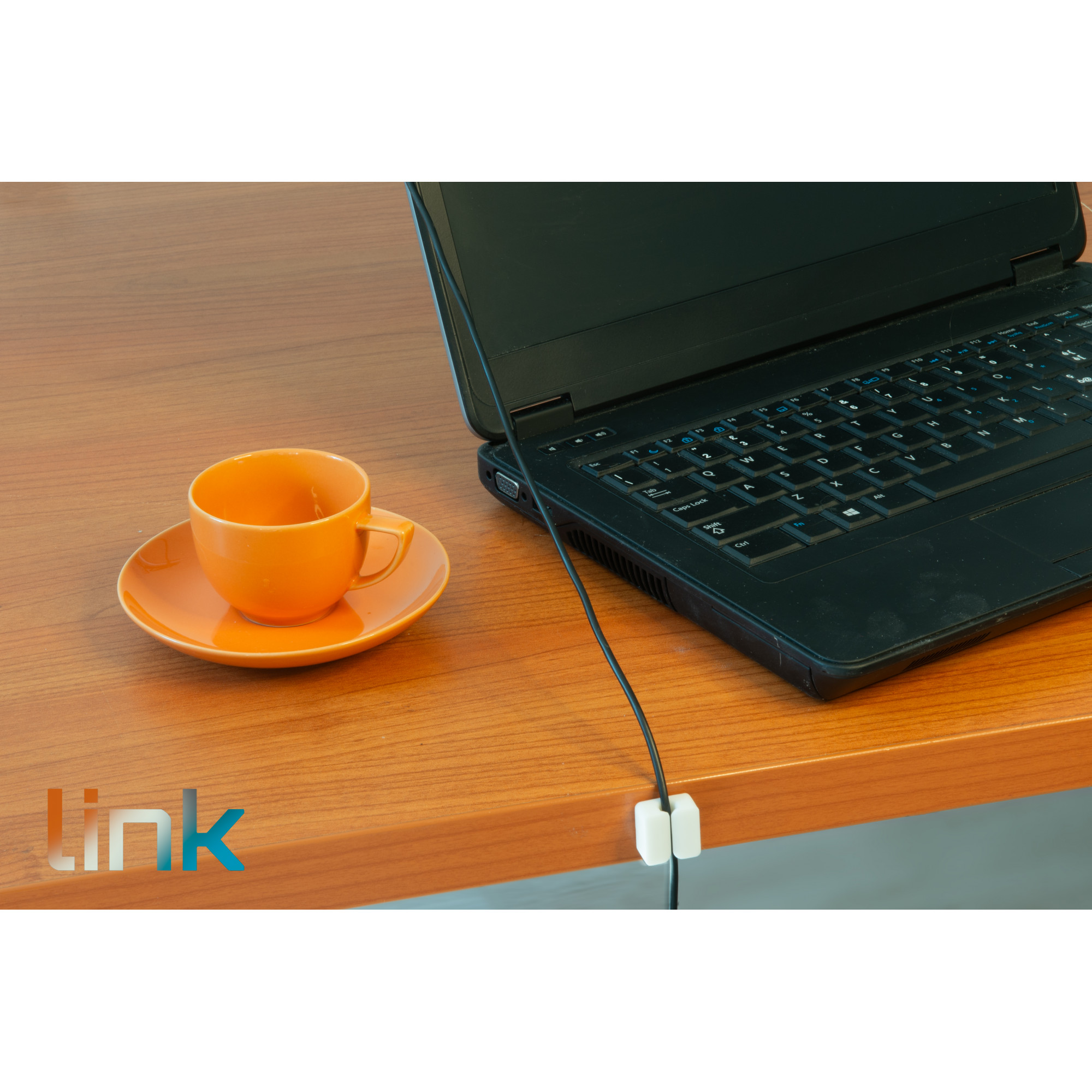 Kit 4 pezzi supporti per gestione cavi bianco