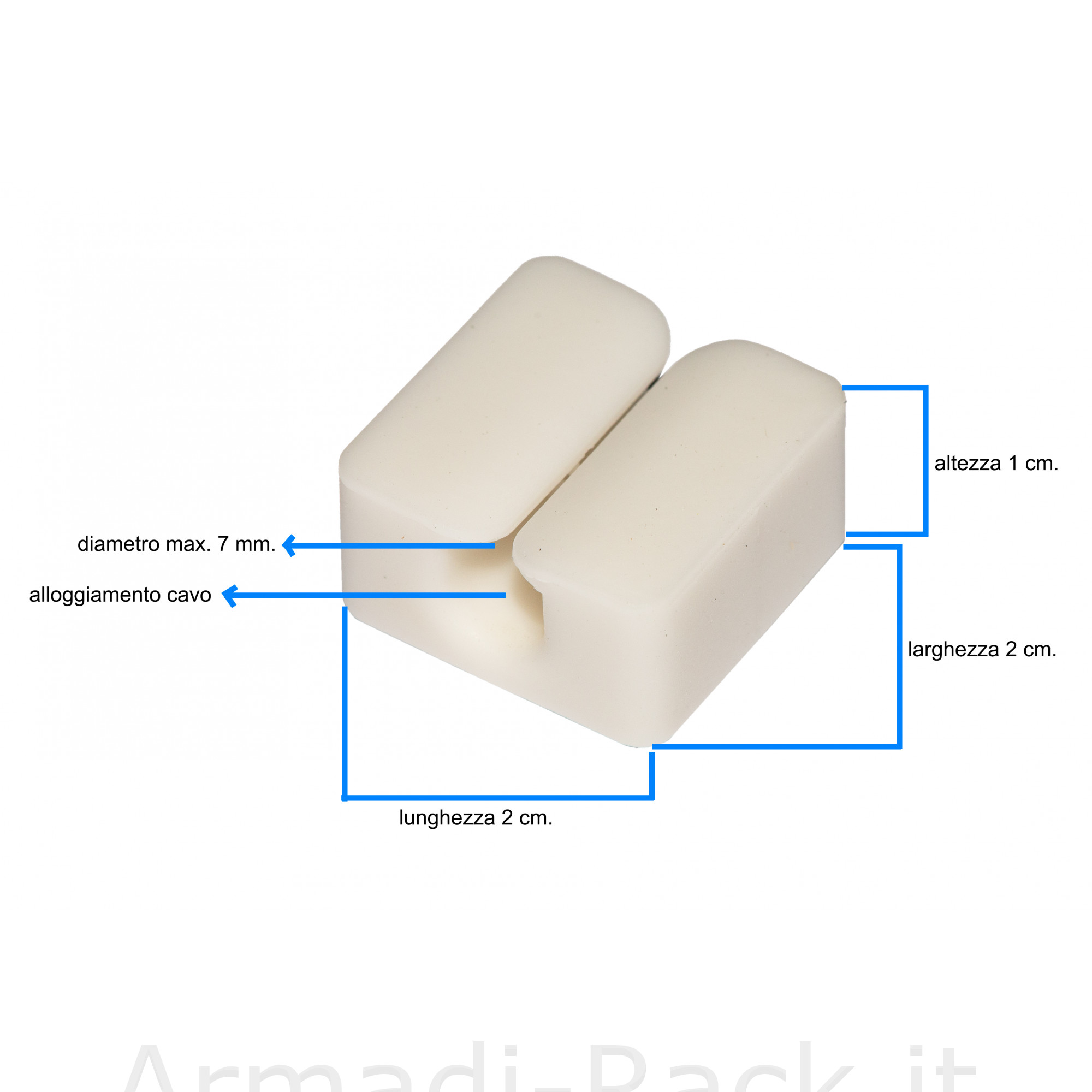 Kit 4 pezzi supporti per gestione cavi bianco