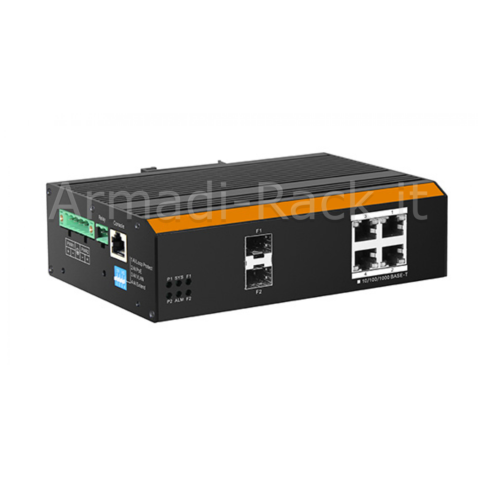 Switch industriale managed con 4 porte gigabit poe con 2 porte sfp per...