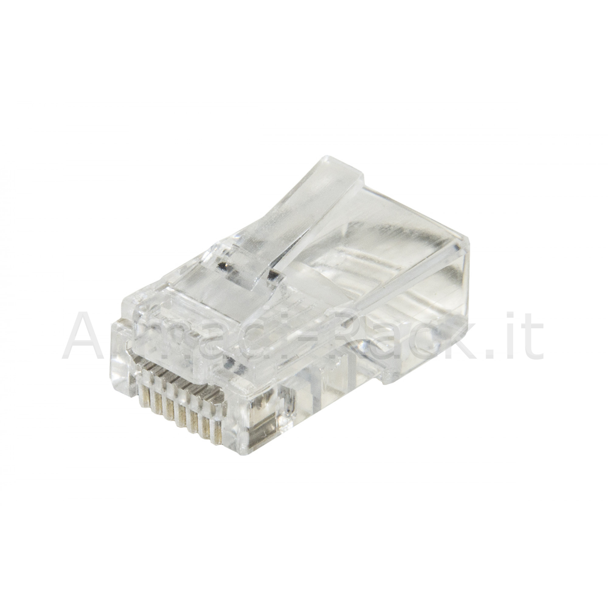 Confezione 100 Connettori 8 Poli Cat 5E Utp Non Schermato Rj45 con...