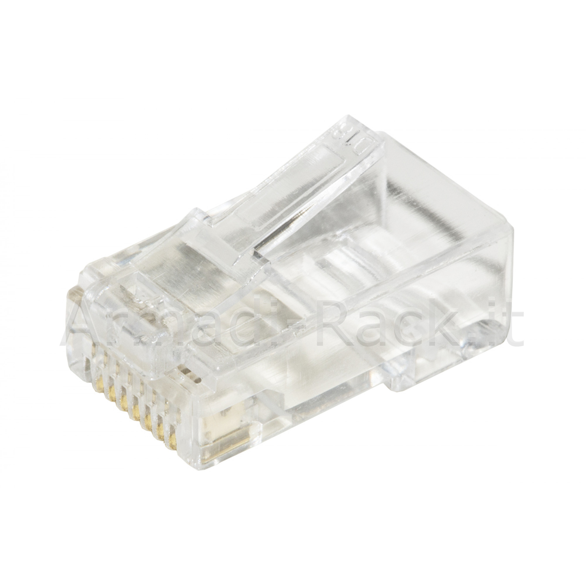 Confezione 100 Connettori 8 Poli Cat 5E Utp Non Schermato Rj45 con...