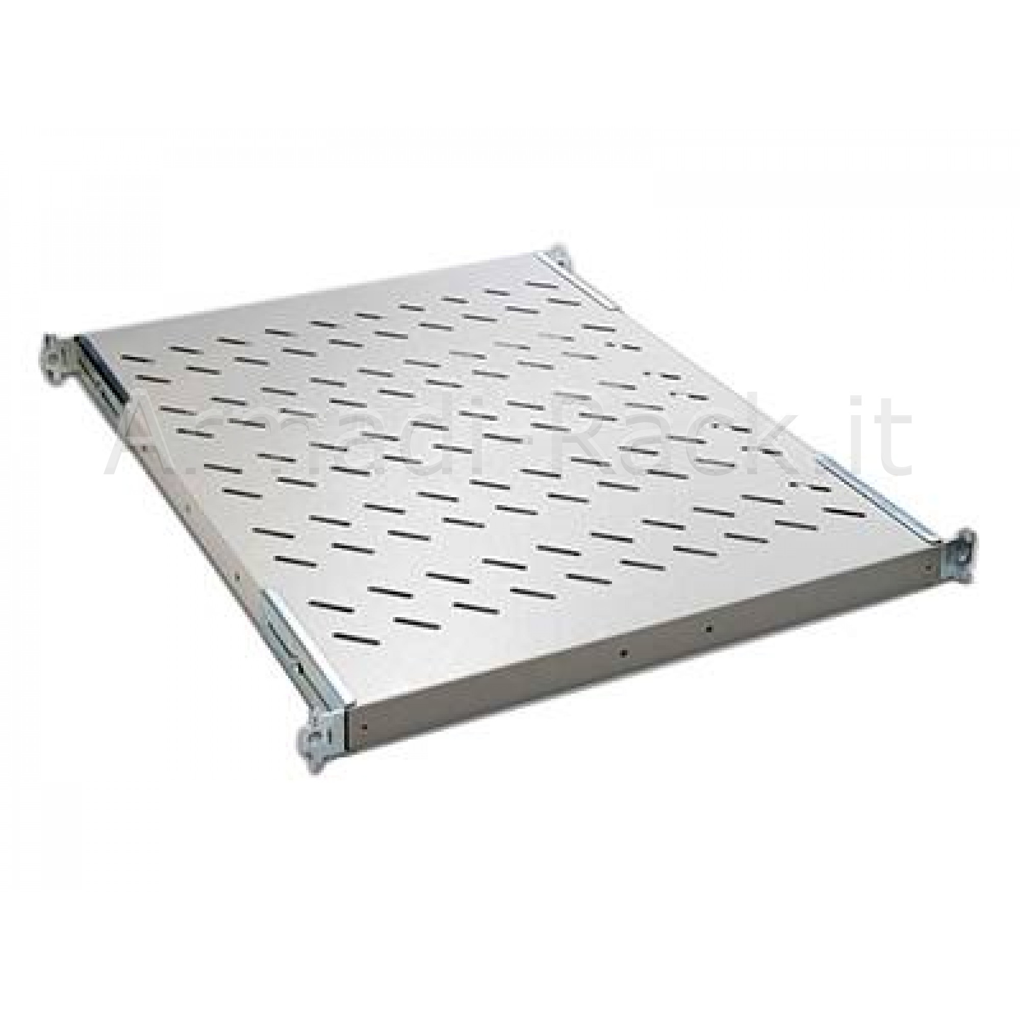 Ripiano universale per armadio rack 19" allungabile 570 mm con 4...