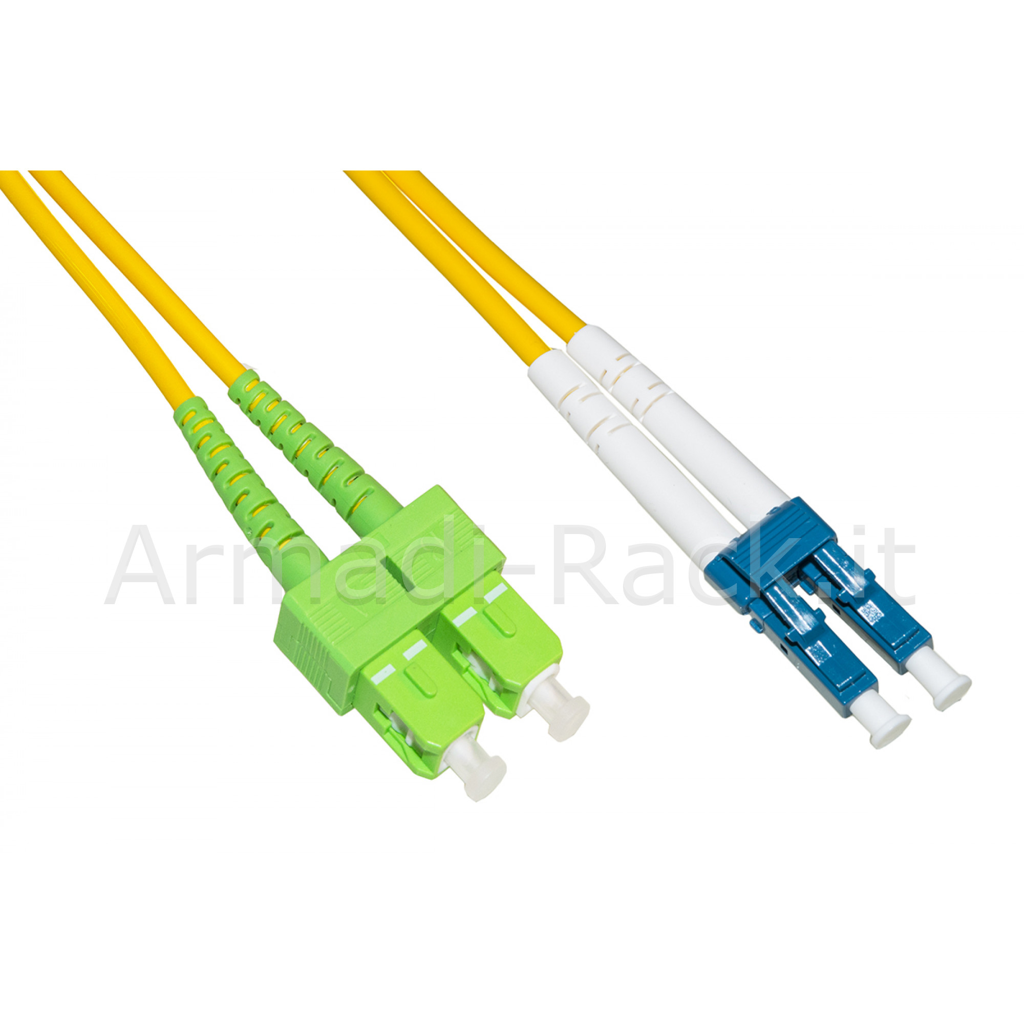 Cavo Fibra Ottica SC/APC A SC/APC Singlemode Duplex – 1 Metro – LSZH Giallo – Link LKSCSCAPC1