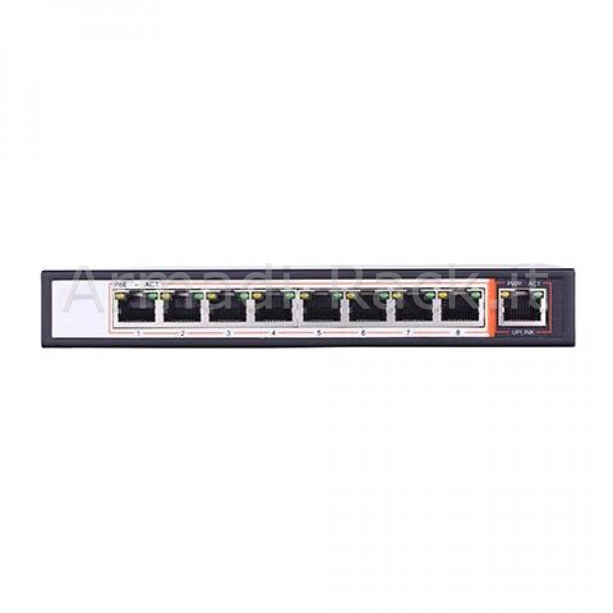 Switch di rete 8 porte poe + 1 porta uplink 10/100