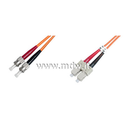 CAVO FIBRA OTTICA ST A SC MULTIMODE DUPLEX 62.5/125 MT.1(AL-6STSC-01I)