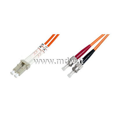 CAVO FIBRA OTTICA LC A ST MULTIMODE DUPLEX 62.5/125 MT.1(AL-6LCST-01I)