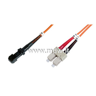 CAVO FIBRA OTTICA MTRJ A SC MULTIMODE DUPLEX 62.5/125 MT.10 (AL-6MTRJSC-10I)