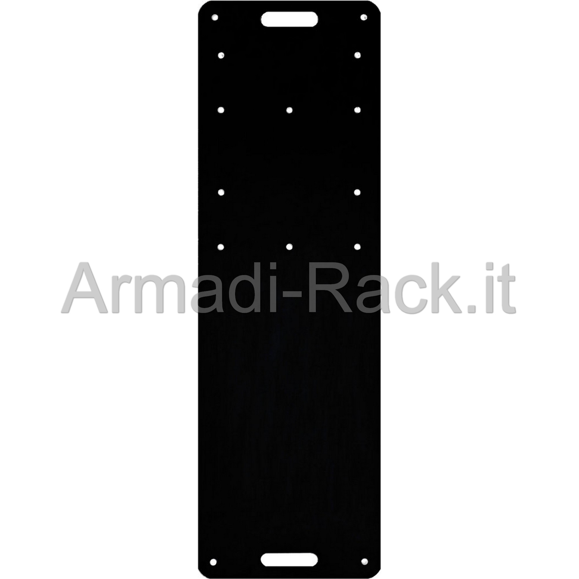 Piastra/base in acciaio per ledwall versione lunga, multiforata