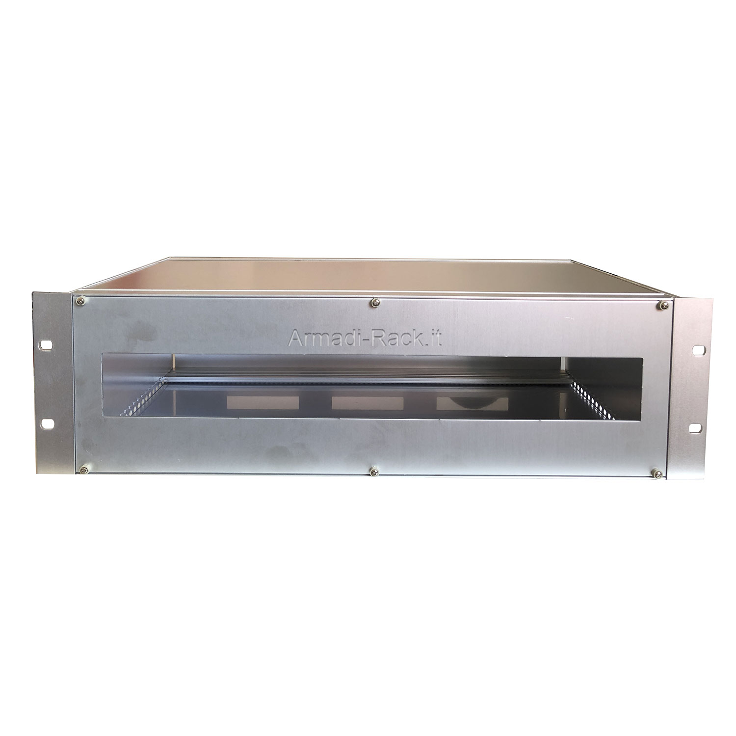 Contenitore a cassetto subrack in alluminio 3 unità, profondità 230...