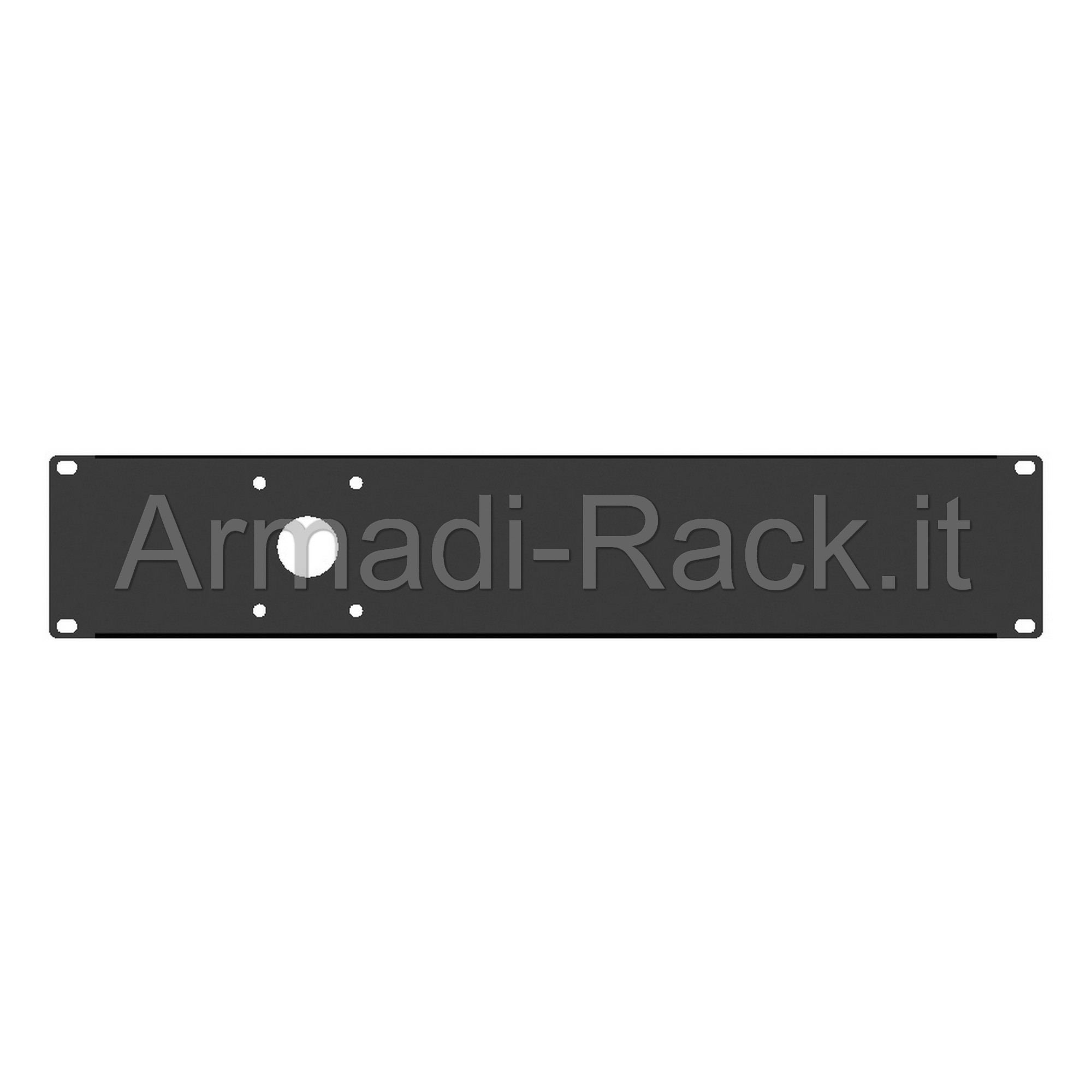 Pannello rack 19" 2 unità preforato per 1 spina industriale 220v 16a...