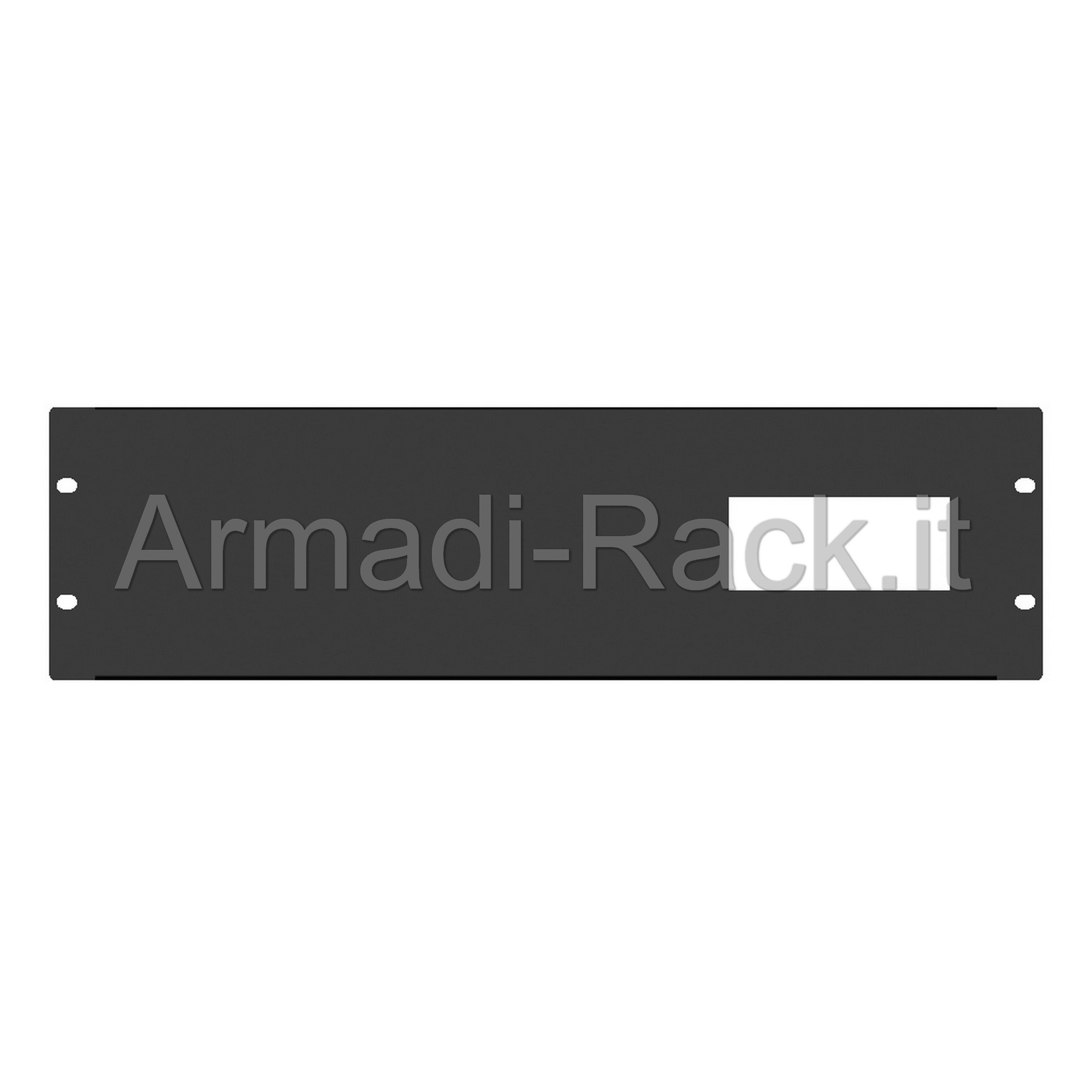Pannello rack 19" 3 unità forato per 6 moduli din da 17,5 / 18 mm