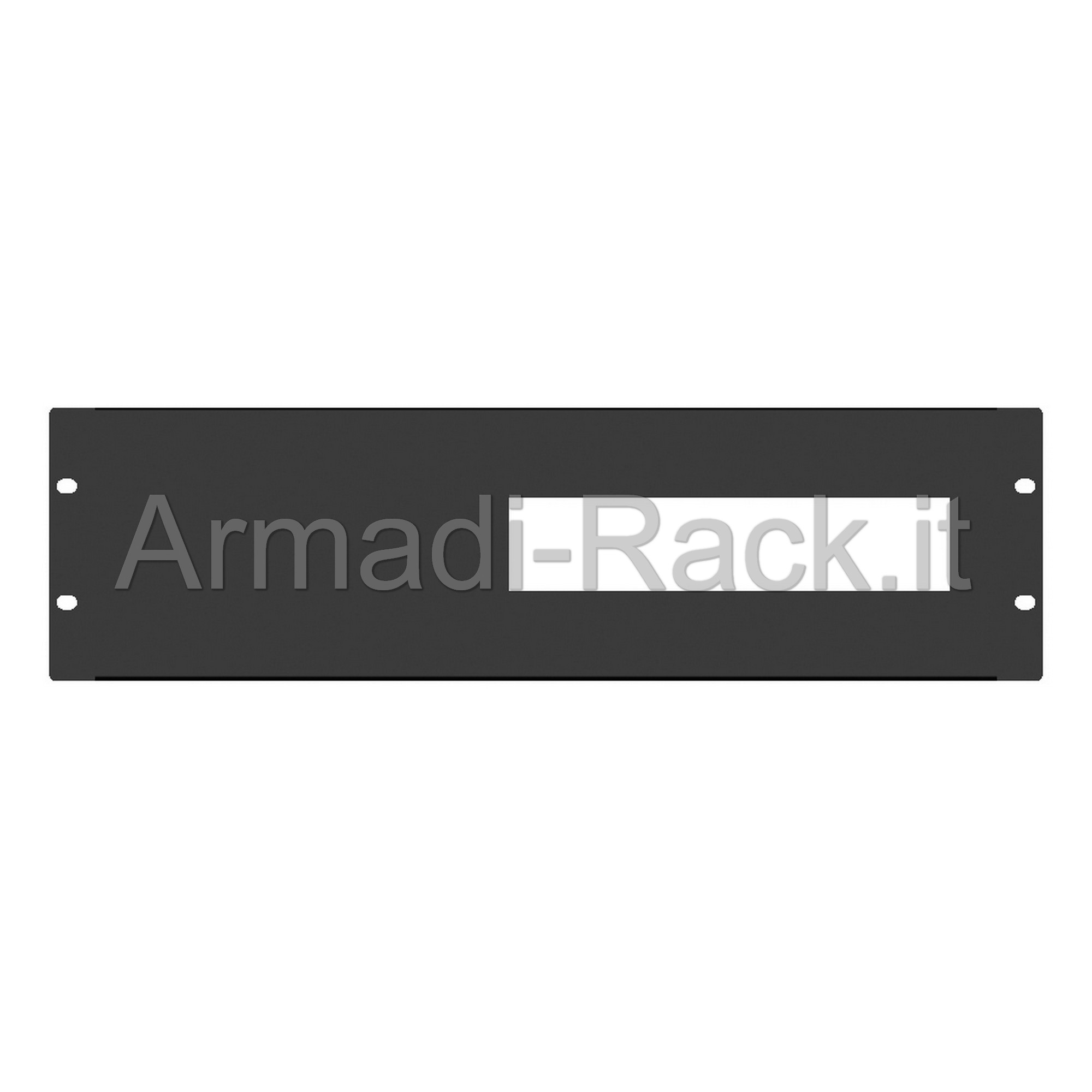 Pannello rack 19" 3 unità forato per n° 12 moduli din da 17,5 / 18...
