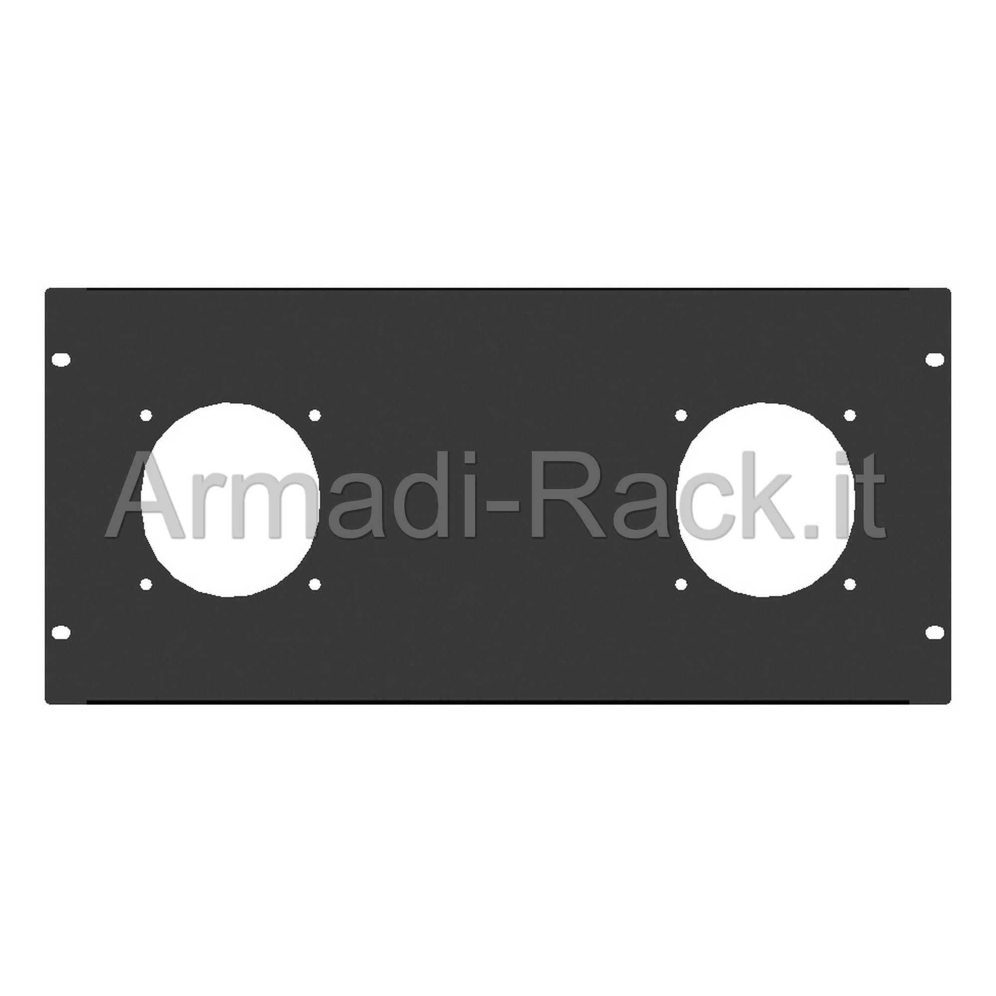 Pannello rack 19" 5 unità preforato per 2 prese 380v 125a gewiss o...