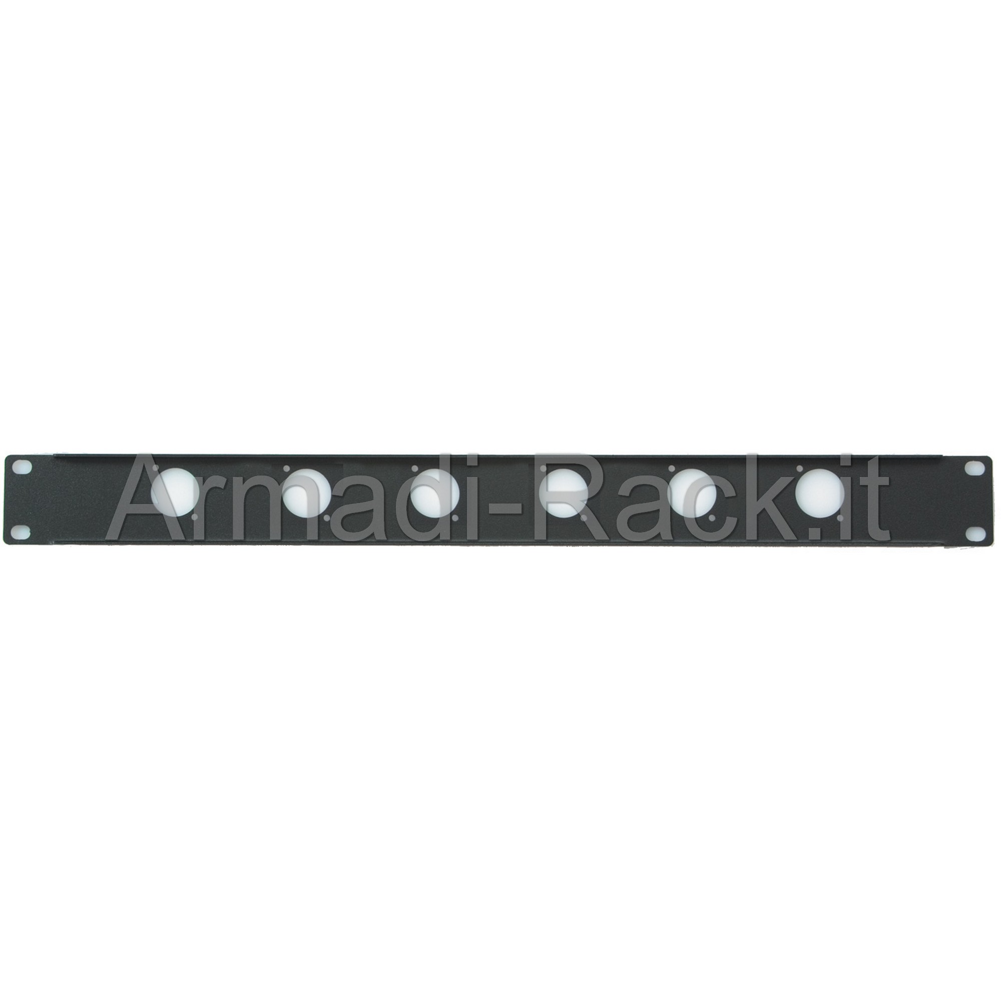 Pannello rack 19" 1 unità preforato per 6 connettori d-type tipo xlr