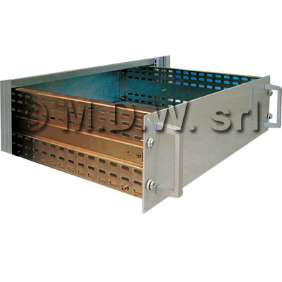 Contenitore rack a cassetto estraibile su binari, frontale in - Armadi Rack