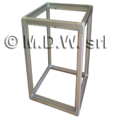 Telaio rack open frame 19 pollici - 42u x 818mm in alluminio anodizzato, varie...