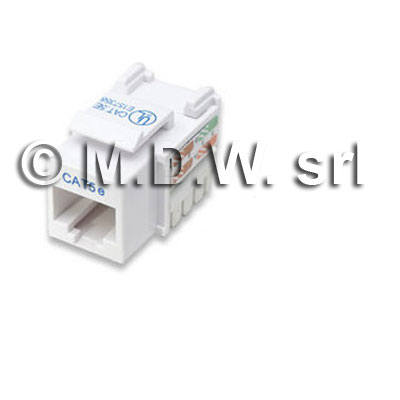Frutto RJ 45 cat 5e UTP colore bianco - Keystone jack RJ45 Module...