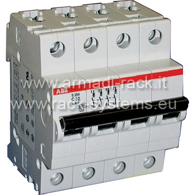 S529242 Interruttore magnetotermico 4P, 32A, 6-10kA