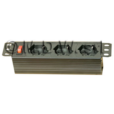 Multipresa 3 prese + interruttore luminoso unipolare – struttura PVC...