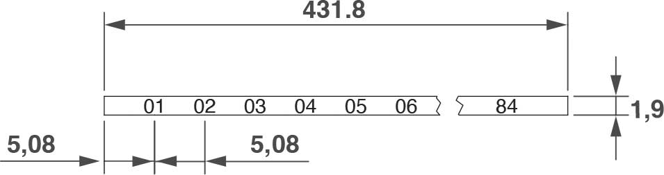 Striscia adesiva numerata da 1 a 84 TE