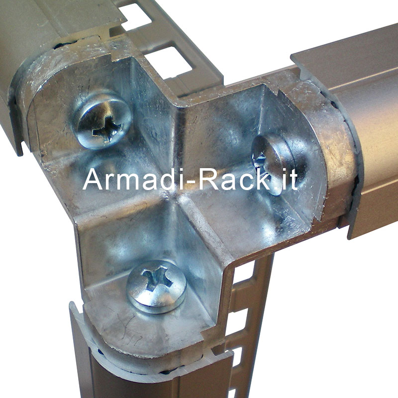 Telaio rack in alluminio 2U 129X525X436 mm