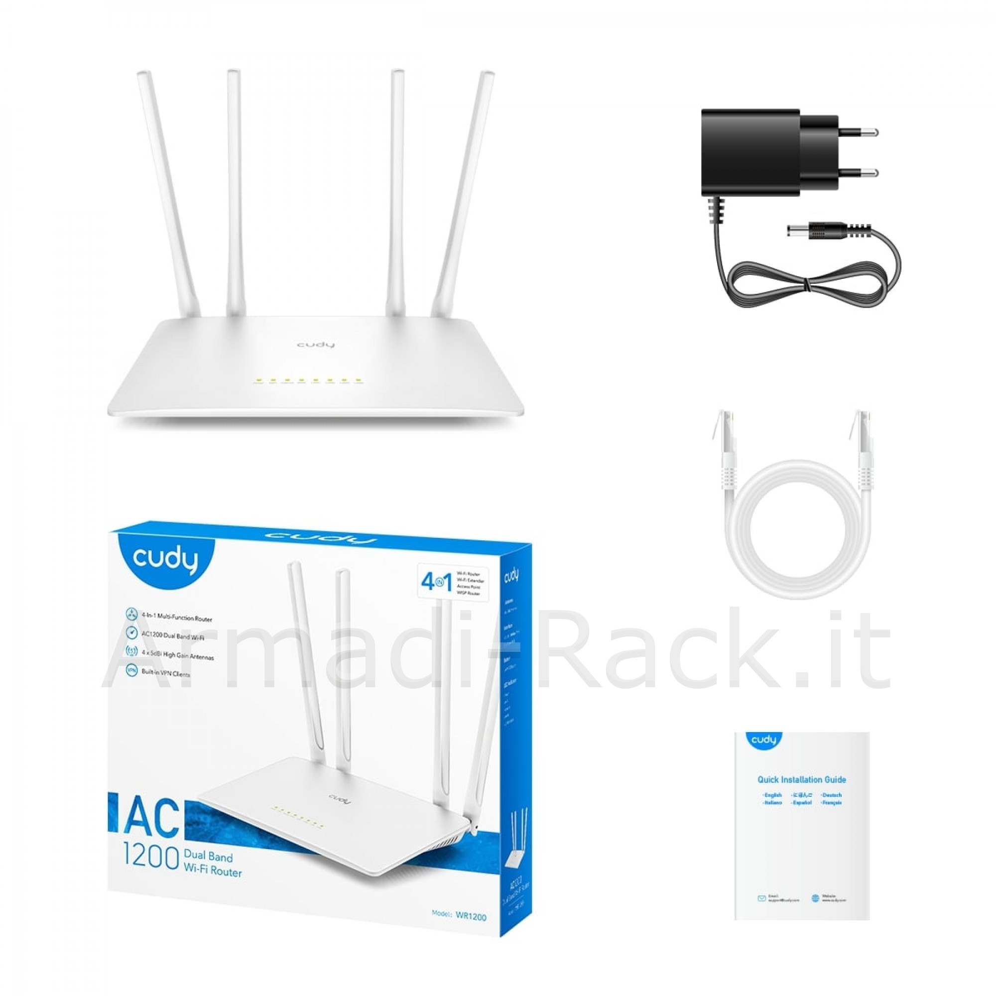 Router wi-fi mesh gigabit ac1200 con usb
