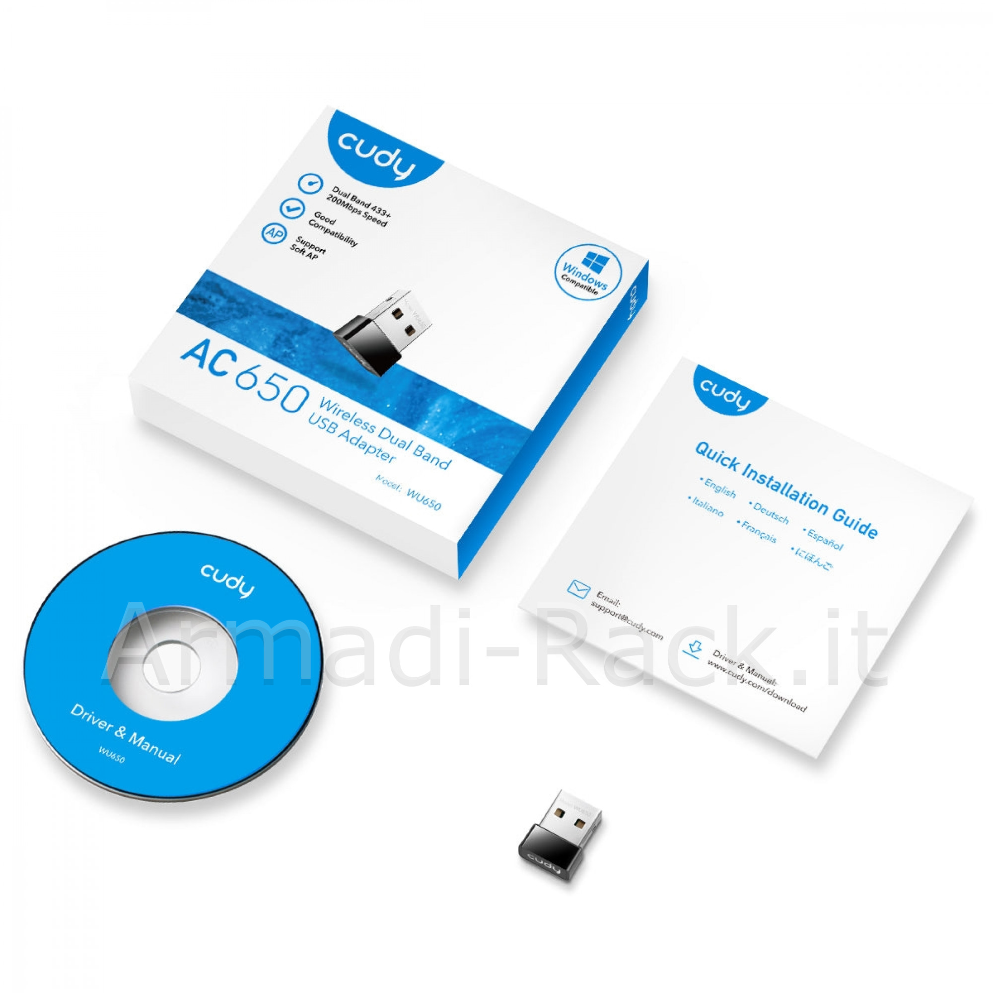 Adattatore nano usb wi-fi ac650