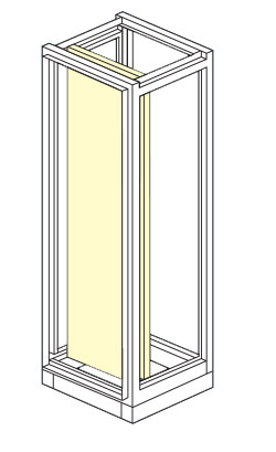 porta interna per armadio elettrico modulare altezza 1800,2000,2100