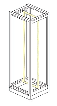 telaio interno rack 19" x armadio elettrico modulare altezza 1800,2000,2100