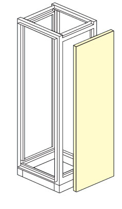 pareti laterali per armadio elettrico modulare altezza 1800,2000,2100