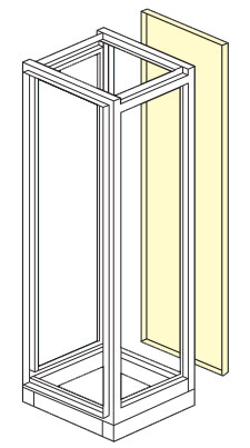 parete posteriore armadio elettrico modulare altezza 1800,2000,2100