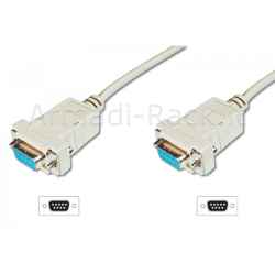 Cavo Prolunga Seriale Rs232 Pin-To-Pin (Modem Cable) 9 Poli Femmina/Femmina Mt.2 con Custodie Apribili