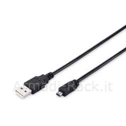 Cavo Mini USB B Maschio/ USB Tipo a Maschio per USB 1.1 E 2.0 - Mt. 2 (Ak 670M)