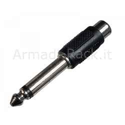 Adattatore audio da 6,3mm maschio 2 poli - cinch femmina rca