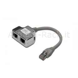 Sdoppiatore Schermato per Cat. 5E per 2 Linee Rj45 (Dn-93904)