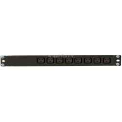 Multipresa 8 prese VDE C19 alimentazione diretta, in alluminio 1U rack 19"