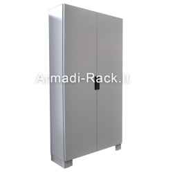 Struttura armadio doppia porta cieca, doppia chiusura posteriore, dimensioni in mm L=1200, H=2000, P=600