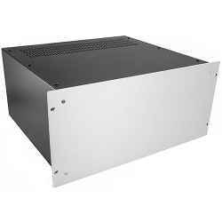 Case rack 19 pollici altezza 5 unità frontale in alluminio colore argento, varie profondità