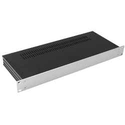 Case rack 19 pollici altezza 1 unità con frontale in alluminio colore argento, varie profondità