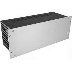 Case rack 19 pollici altezza 4 unità con frontale in alluminio colore argento, varie profondità