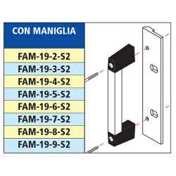 Flangia 19 pollici e maniglia per contenitore rack serie 2000 varie altezze