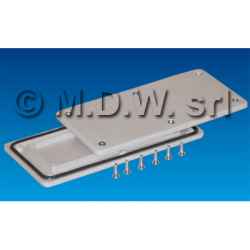 Piastrina passacavi in materiale autoestinguente con schiuma isolante di tenuta, misure 100x206 mm