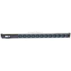 Multipresa rack 12 prese UNEL universale 10/16 Amper italiana + schuko con interruttore magnetotermico (1P+N) 1U, 16A, 230V
